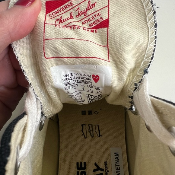 Converse Play Comme des Garcons black high tops - Picture 7 of 9